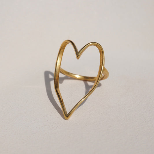 Pure Jolie Heart Gold Ring