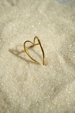 Pure Jolie Heart Gold Ring