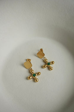 Iris Cross Earrings