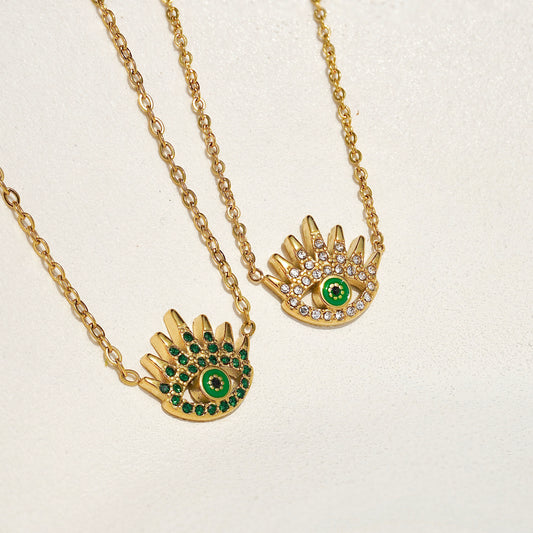 Pave Evil Eye Necklace