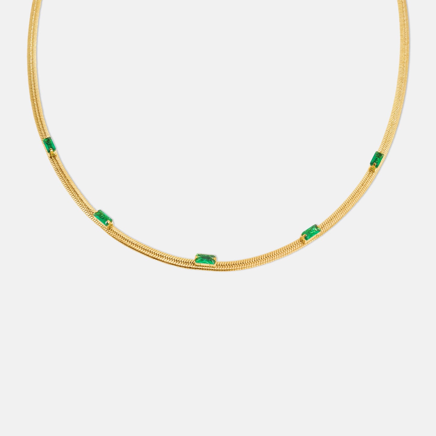 Alma Beaded Emerald Necklace