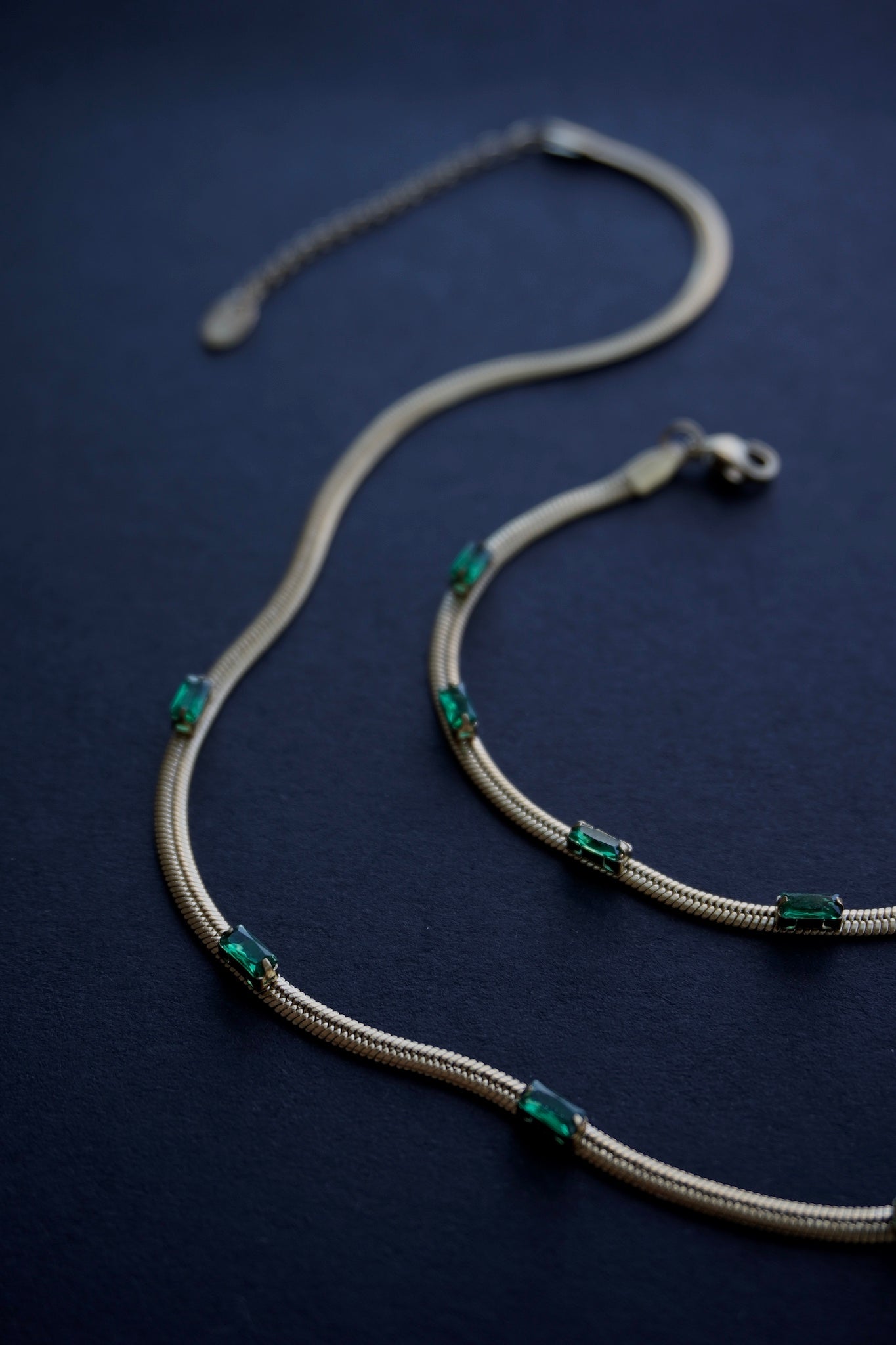 Alma Beaded Emerald Necklace