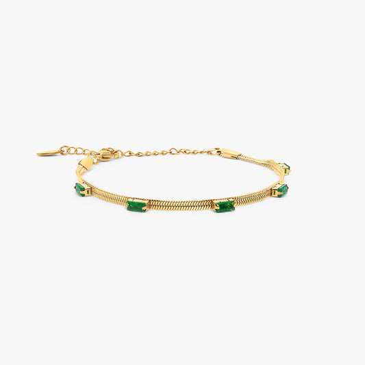 Elma Beaded Emerald Bracelet