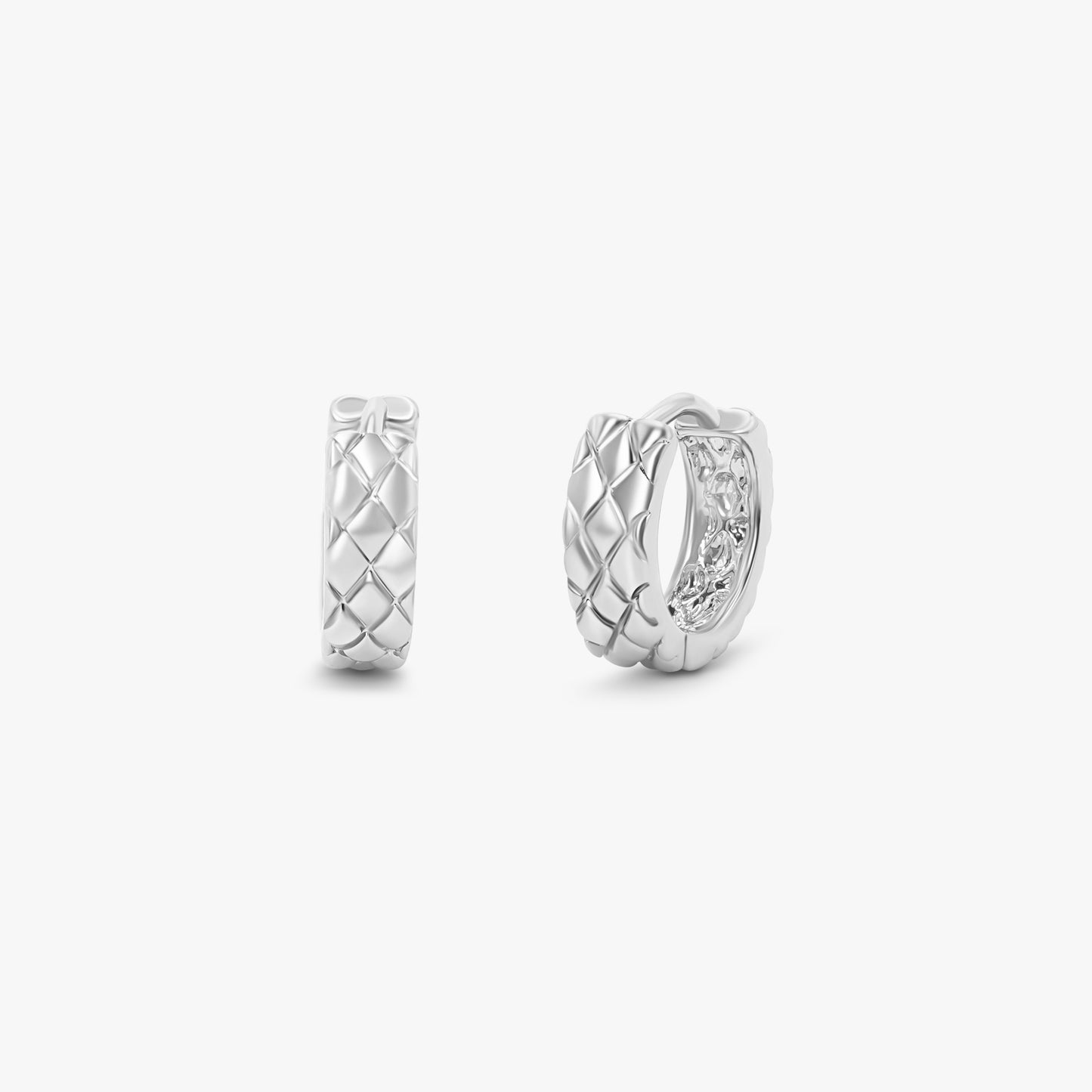 Dia Small Hoop Silver Earrings