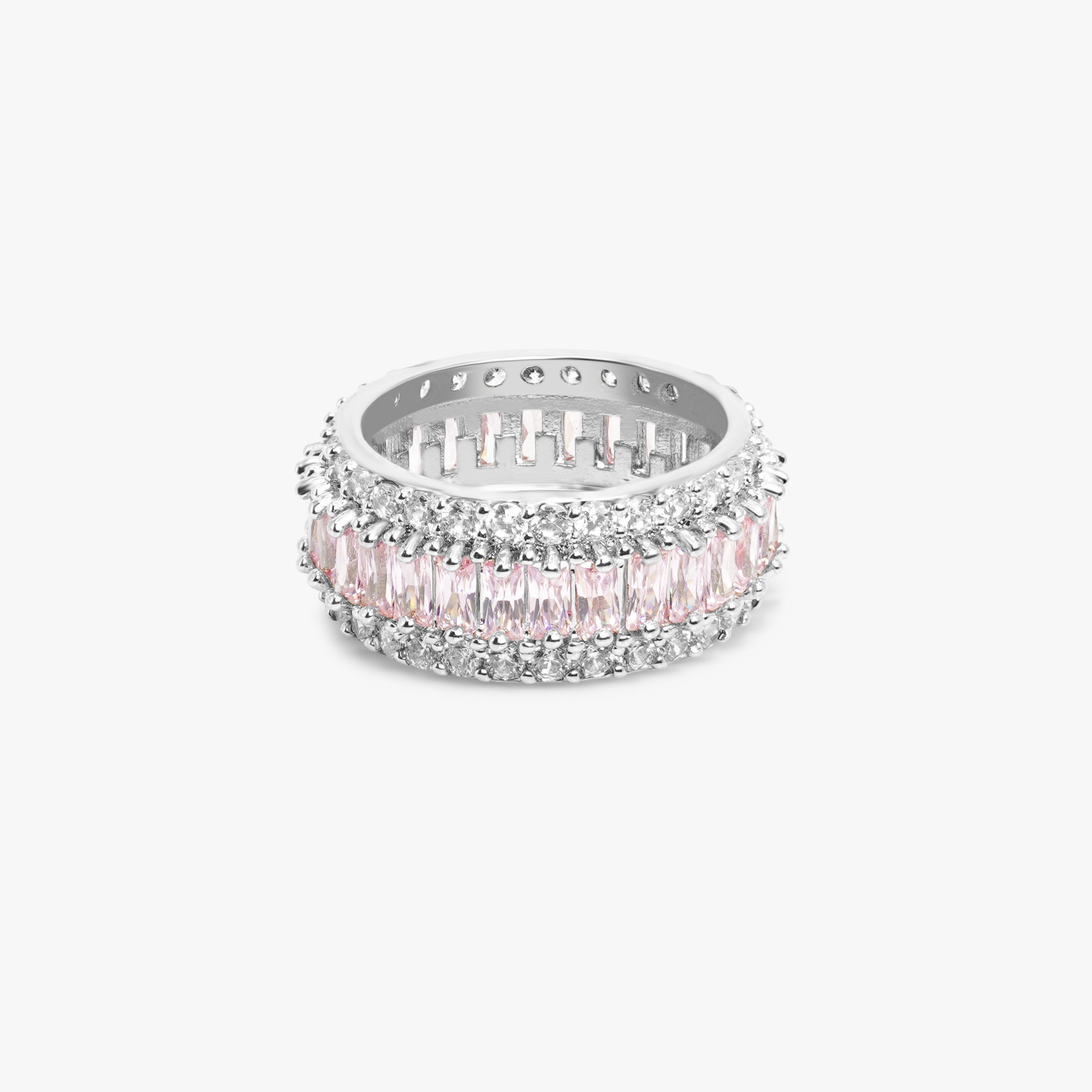 Bria Pink Silver Ring