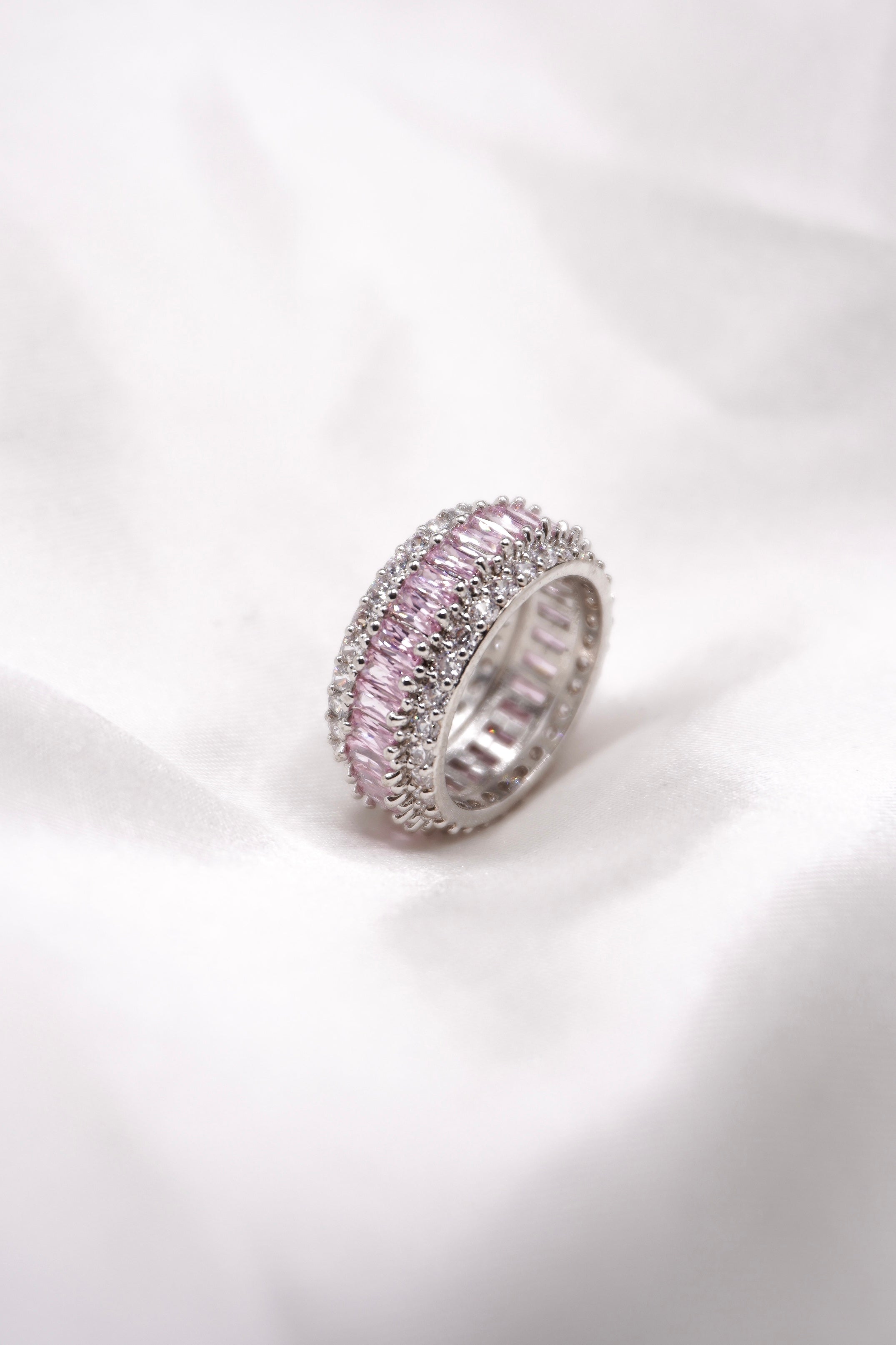 Bria Pink Silver Ring