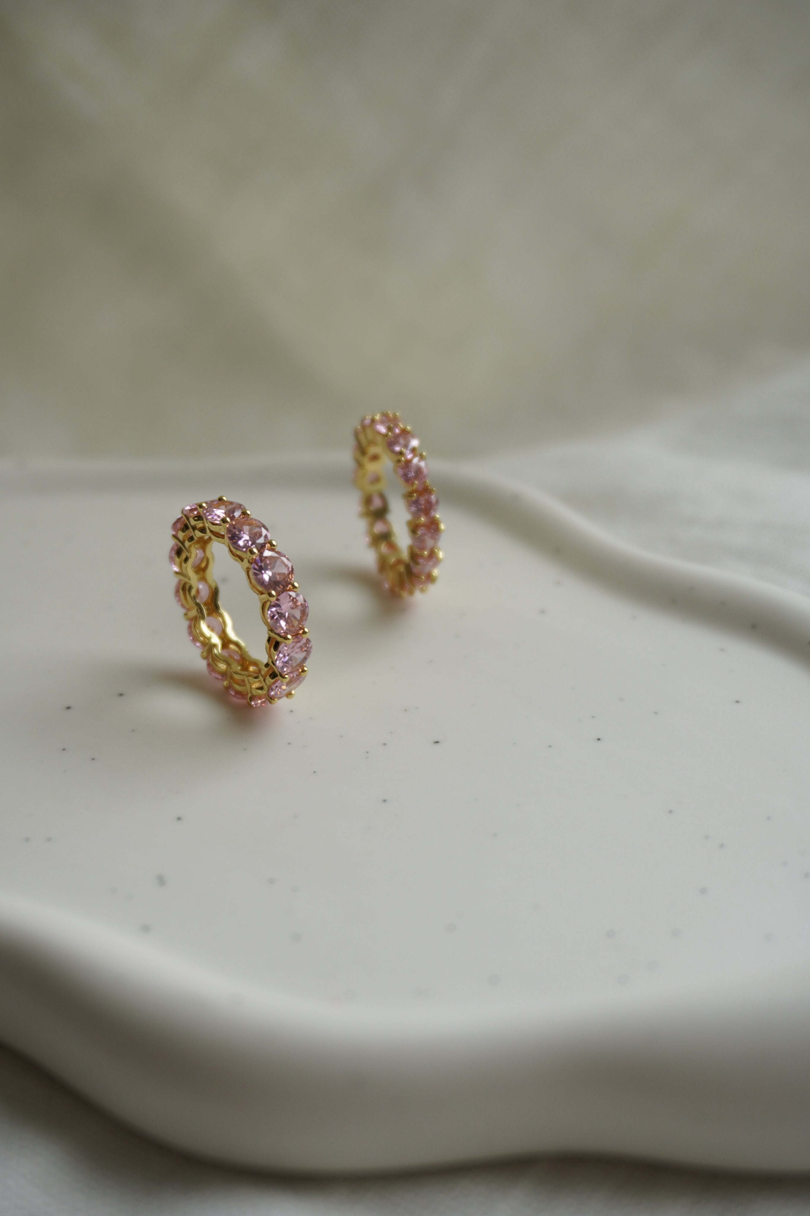 Alexis Pink Stones Gold Ring