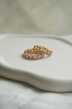 Alexis Pink Stones Gold Ring