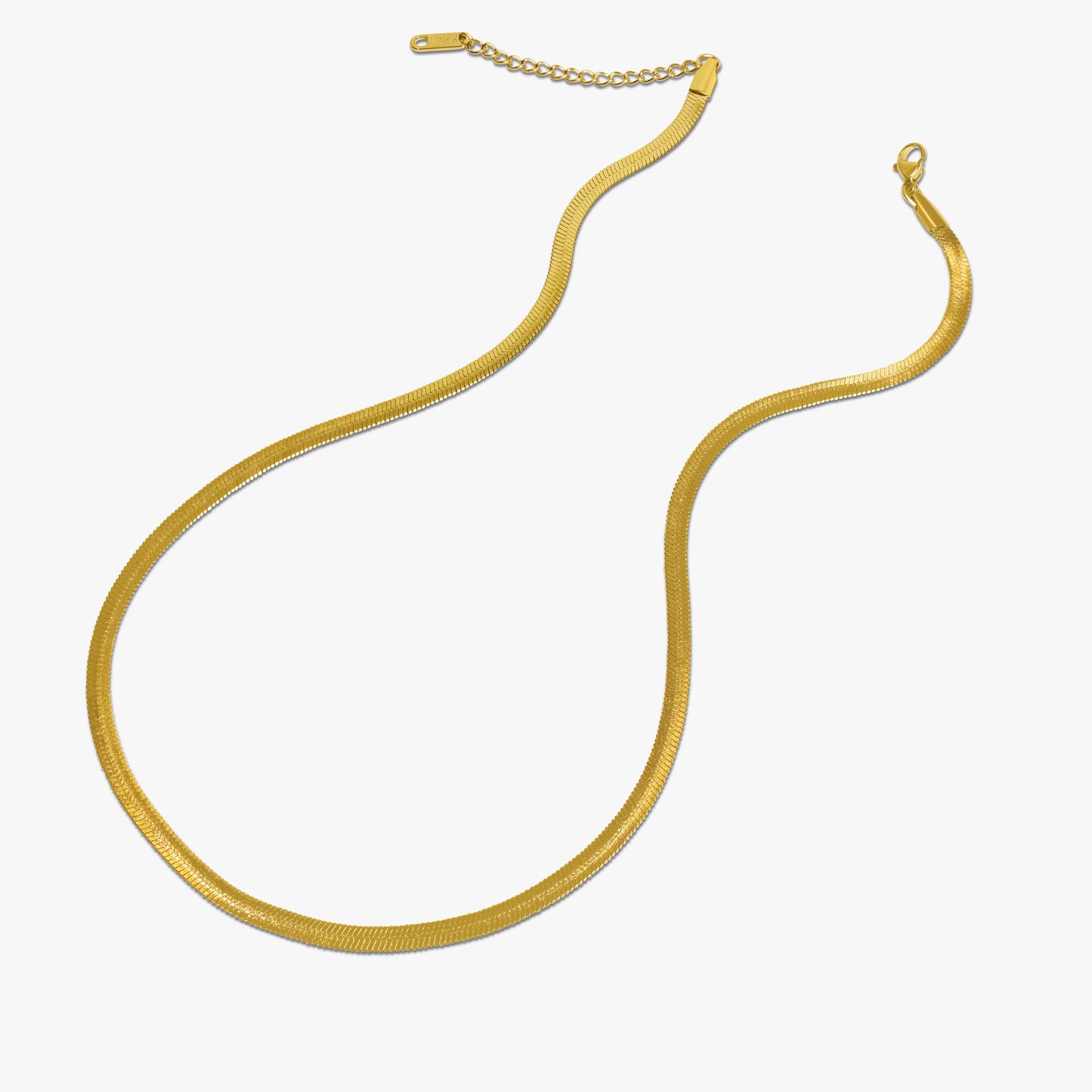 Amiee Flat Herringbone Chain Necklace